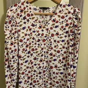 Banana Republic Satin Puff-Sleeve Blouse- XSP